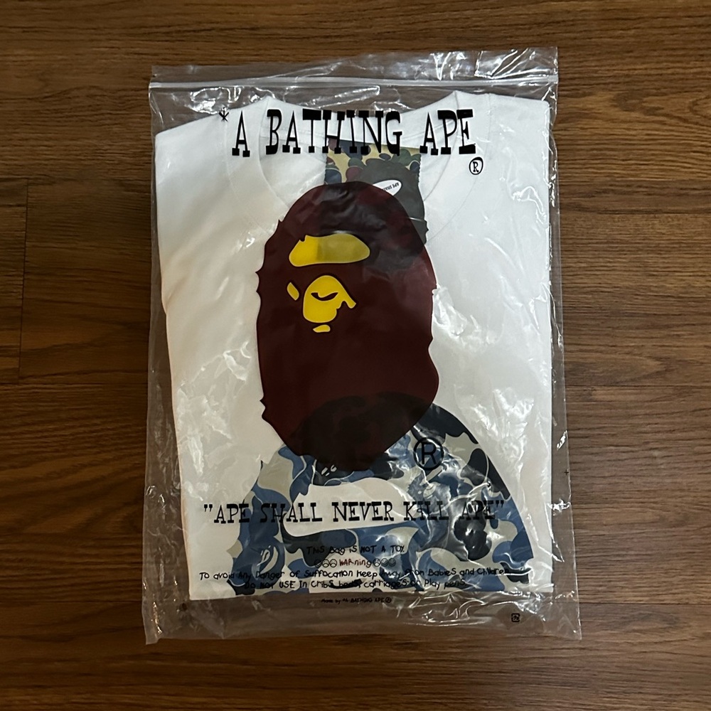 Bape Blue Camo Ape Head T-Shirt